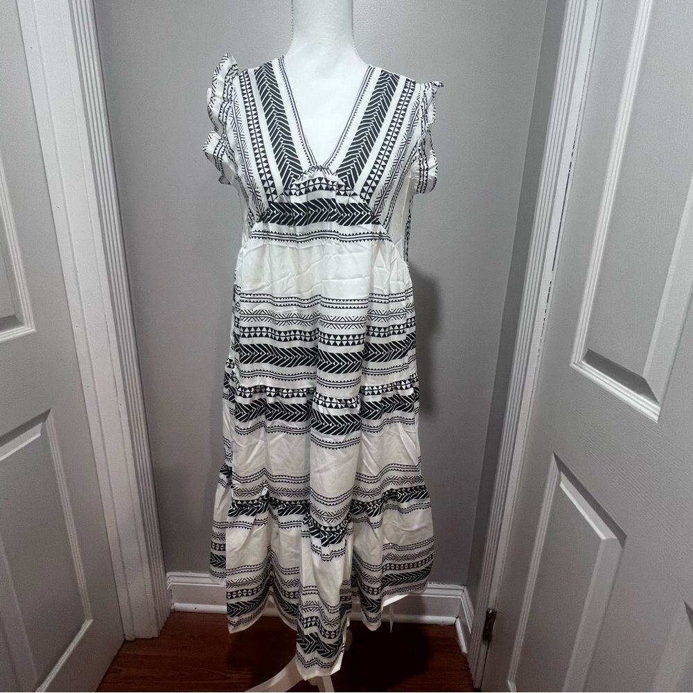 NWT Cupshe Boho Sleeveless Ruffled Midi Dress womens size xs - Picture 5 of 12